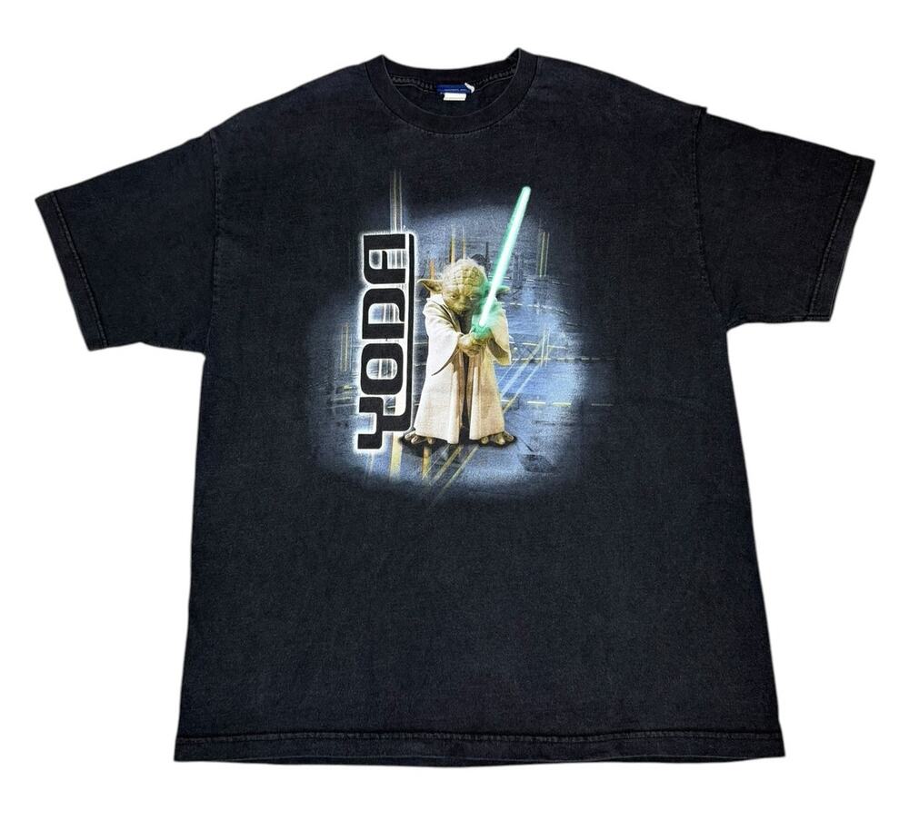 Vintage Star Wars Yoda Lightsaber T-Shirt